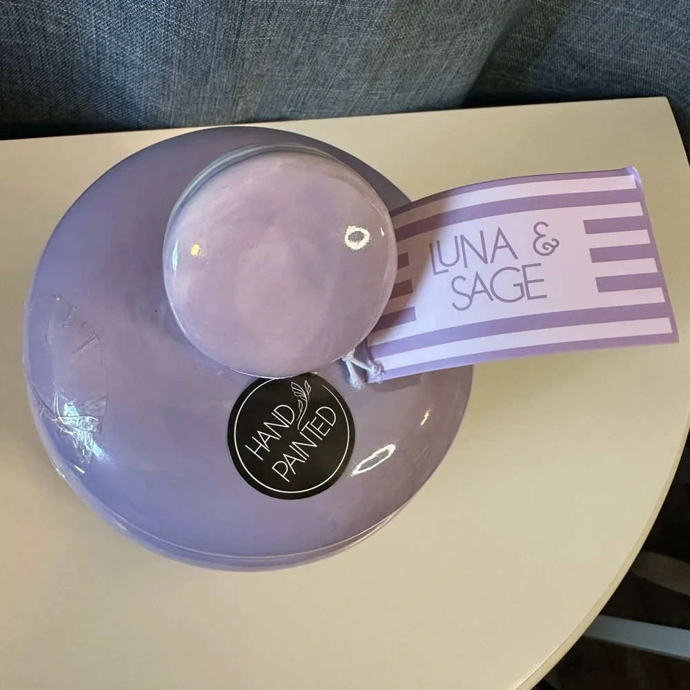 Luna & Sage Pastel Purple Macaroon Ceramic Cookie / Sugar Jar Kitchen Canister